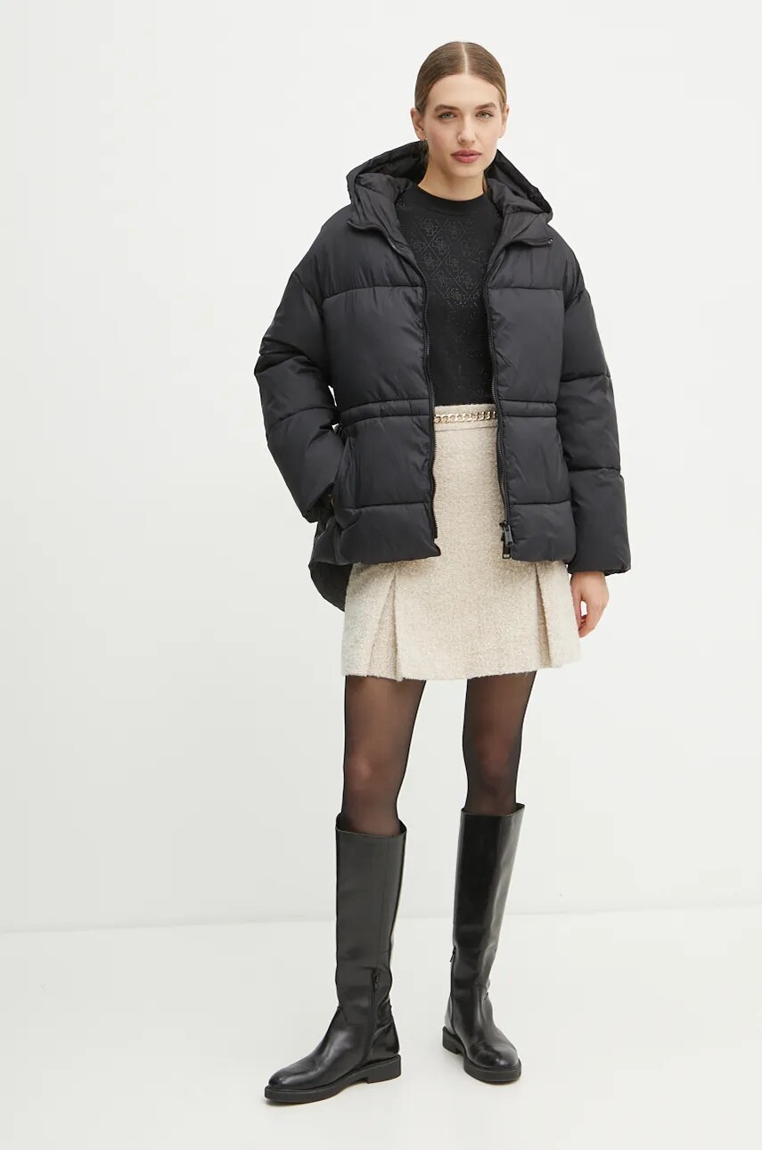 Куртка Guess MARIKA жіноча колір чорний зимова W4BL99 WG0V0