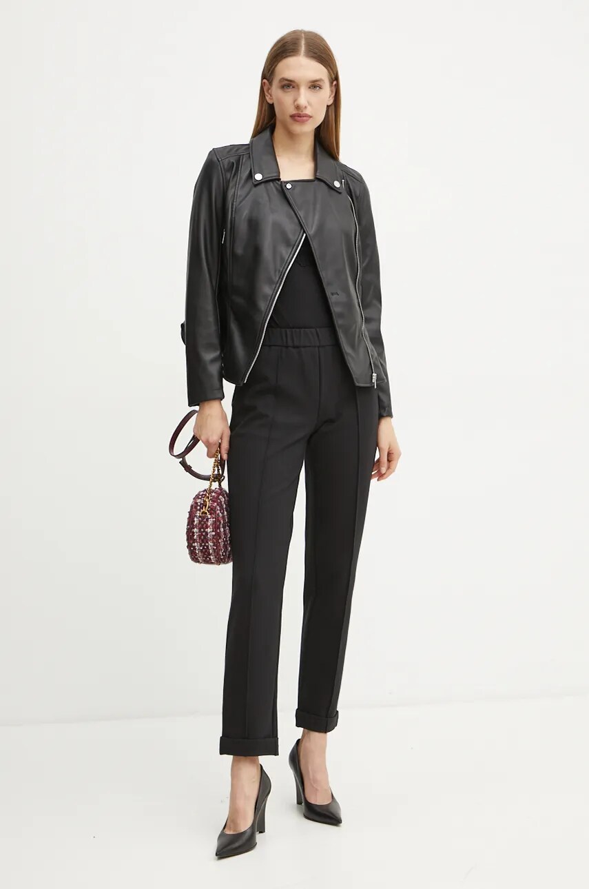 Куртка Guess жіноча колір чорний перехідна W4BL3T KCP70