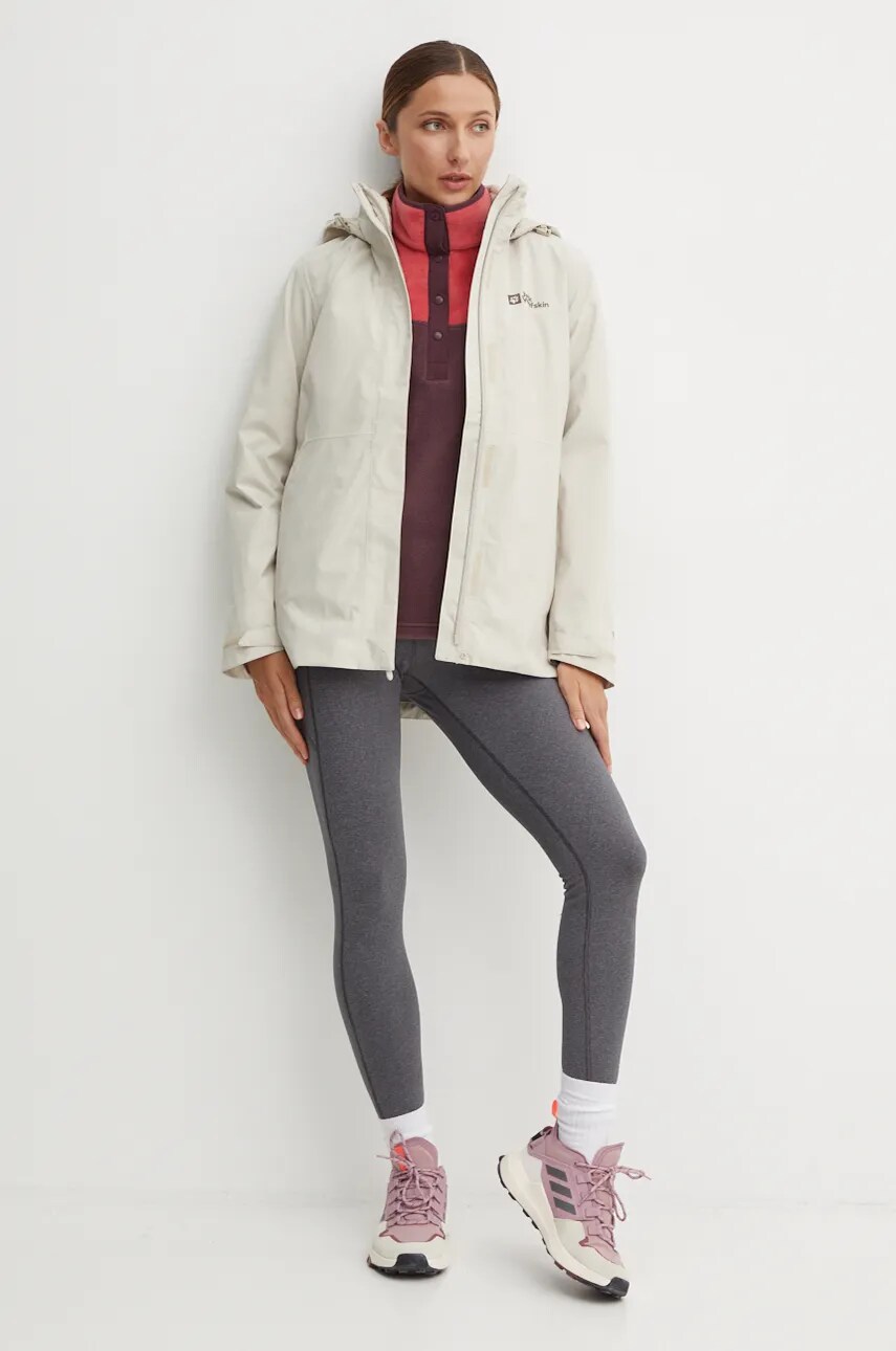 Куртка outdoor Jack Wolfskin Rotwand 3 in 1 колір бежевий A60333