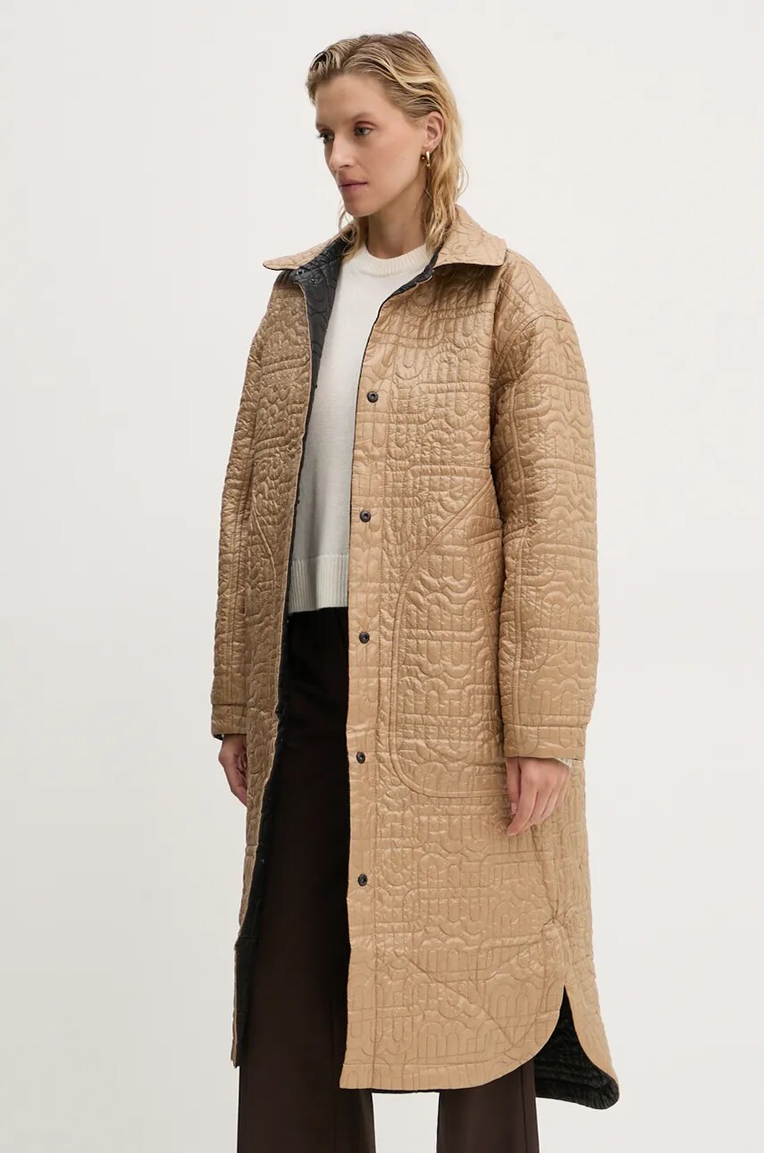 Куртка MUNTHE TILDOS жіноча колір чорний перехідна oversize 243153624343