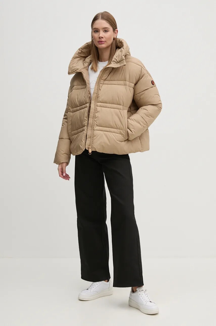 Куртка Save The Duck KERI жіноча колір бежевий зимова oversize D31904W.RECY19
