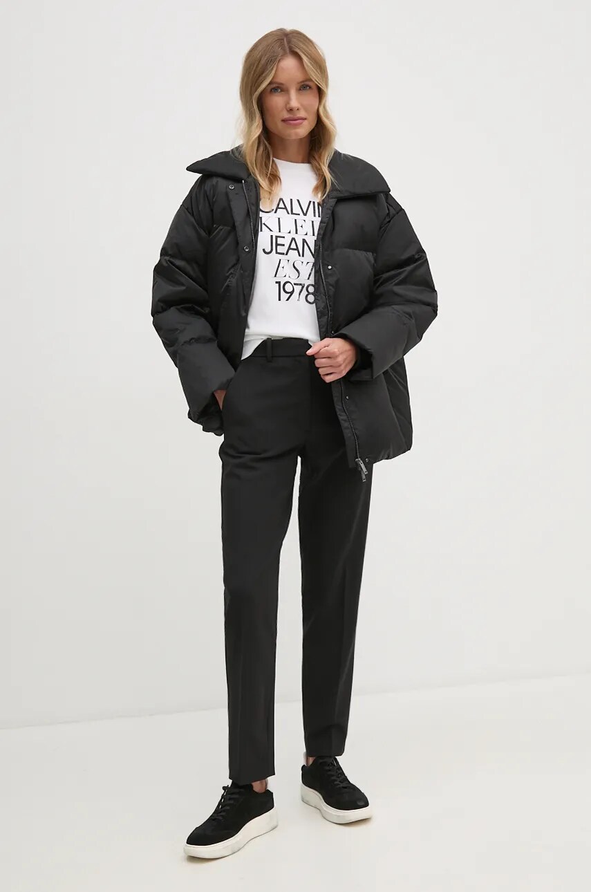 Пухова куртка Calvin Klein жіноча колір чорний зимова K20K207720