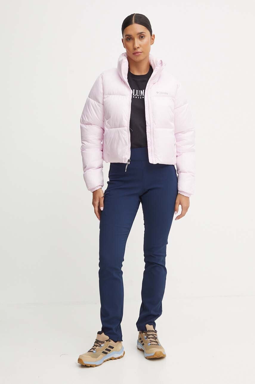 Куртка Columbia Puffect Colorblock жіноча колір рожевий зимова 2088501