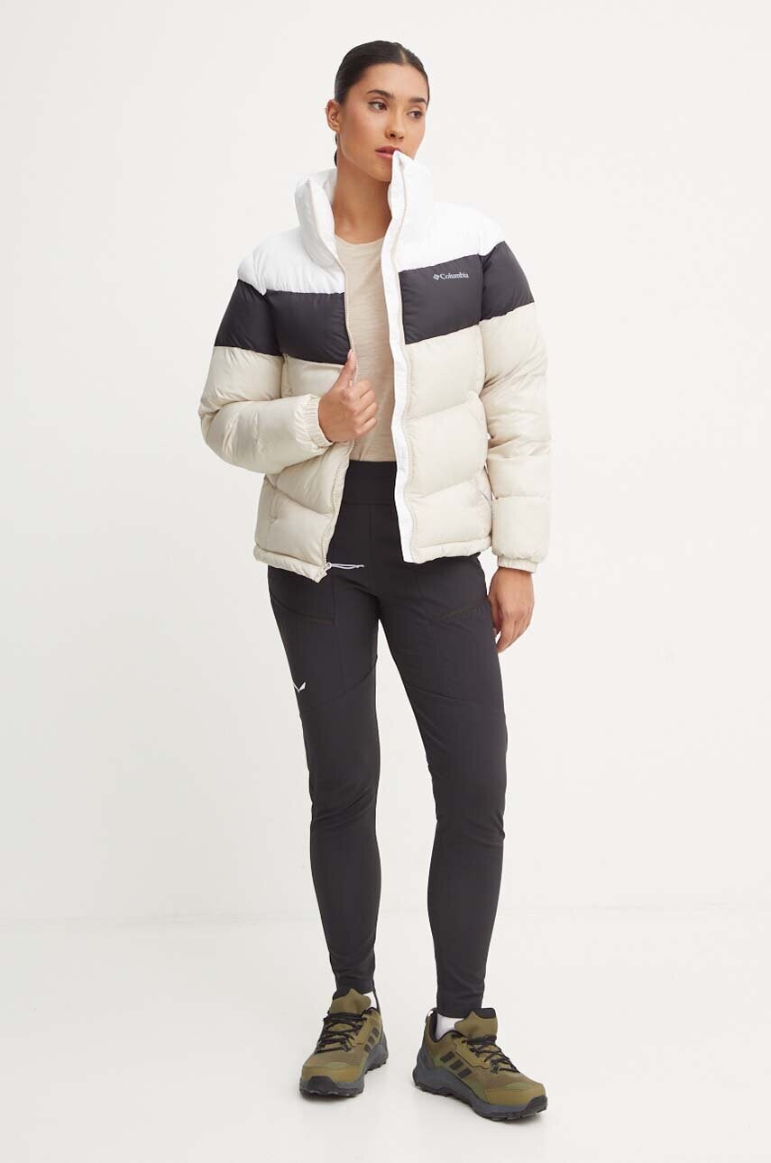Куртка Columbia Puffect Colorblock жіноча колір бежевий зимова 2088481