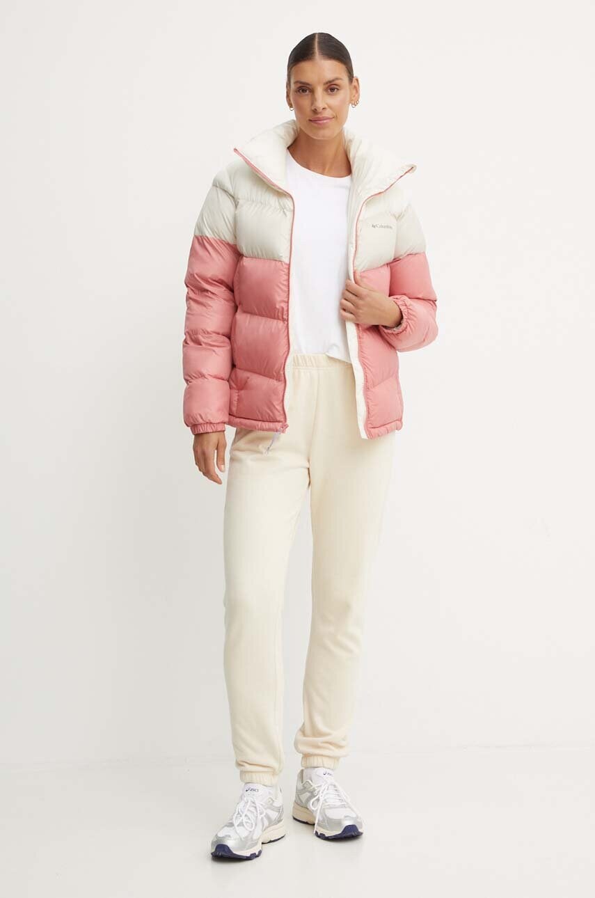Куртка Columbia Puffect Colorblock жіноча колір рожевий зимова 2088481