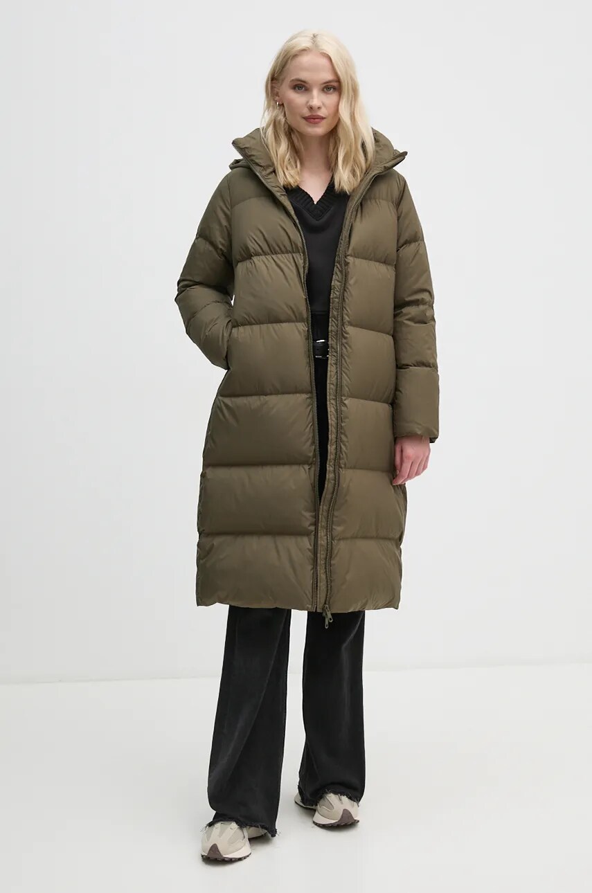 Пухова куртка Tommy Hilfiger жіноча колір зелений зимова WW0WW43784