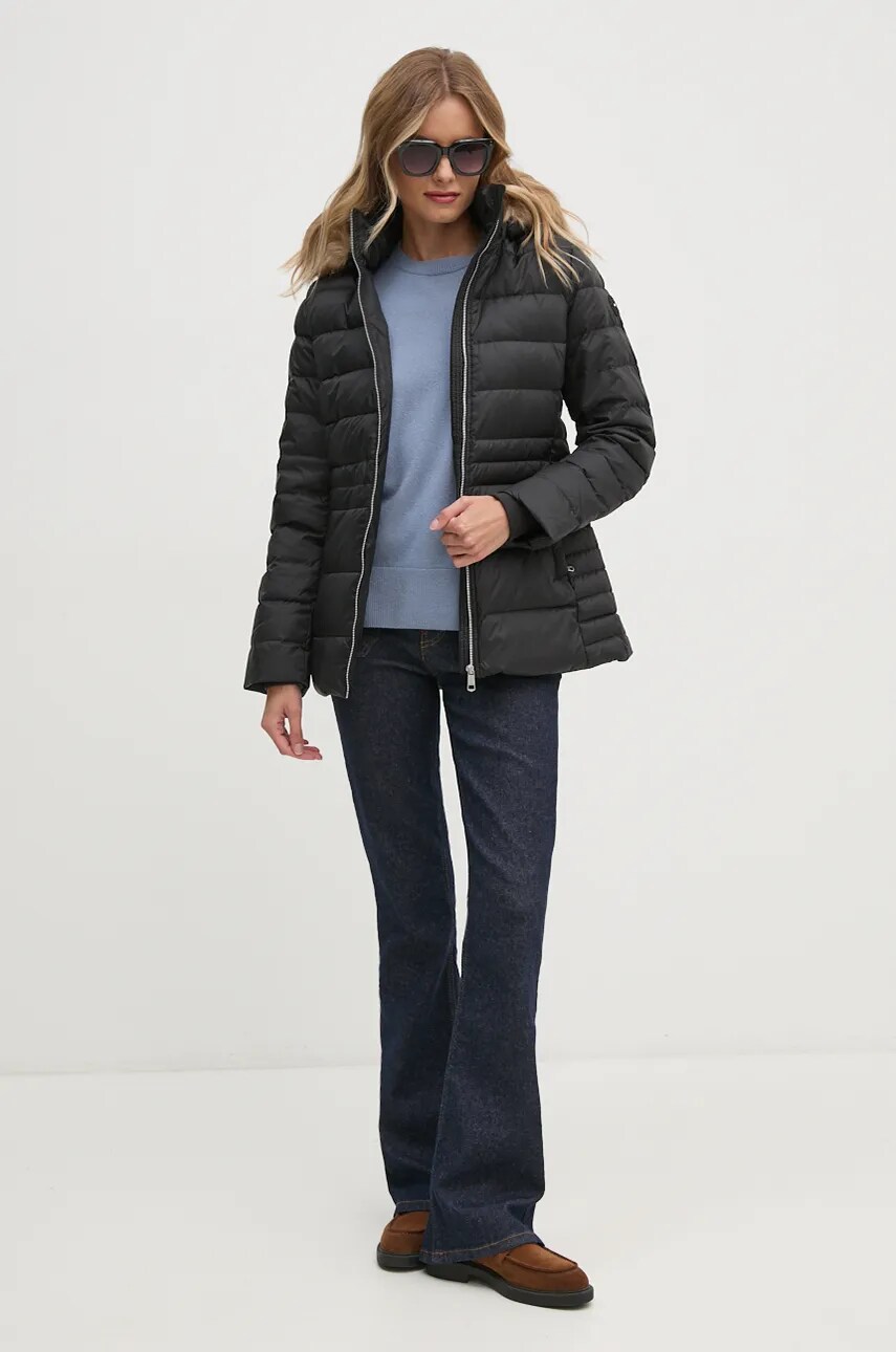 Пухова куртка Tommy Hilfiger жіноча колір чорний зимова WW0WW42741