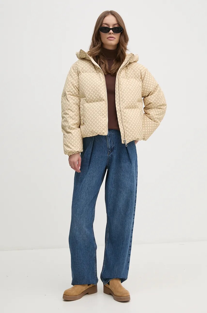 Пухова куртка Tommy Hilfiger жіноча колір жовтий зимова oversize WW0WW43524