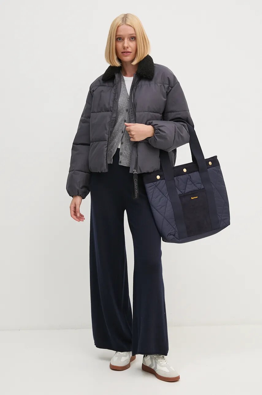 Куртка Calvin Klein Jeans жіноча колір сірий зимова oversize J20J224121