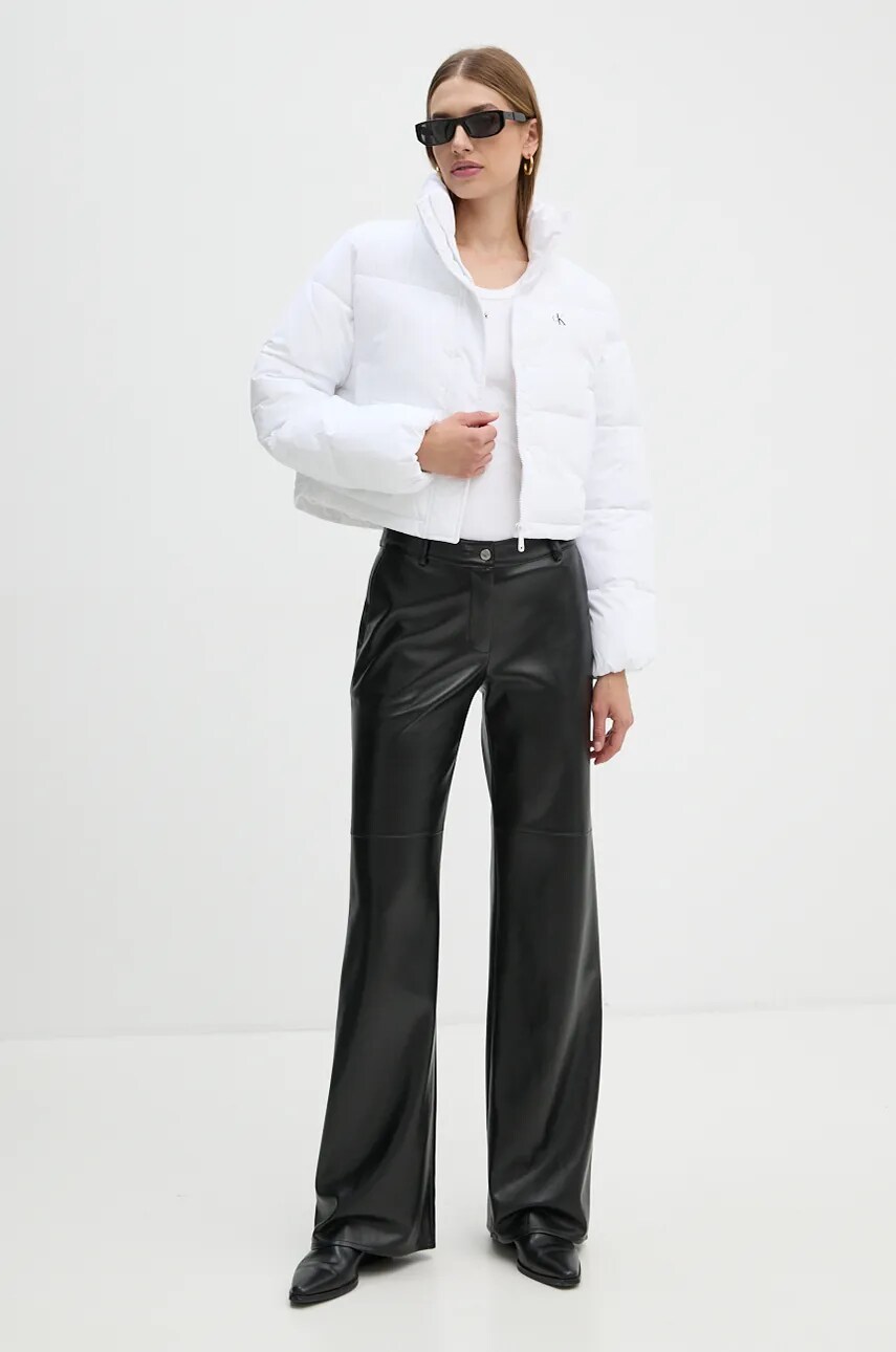 Куртка Calvin Klein Jeans жіноча колір білий зимова oversize J20J224615