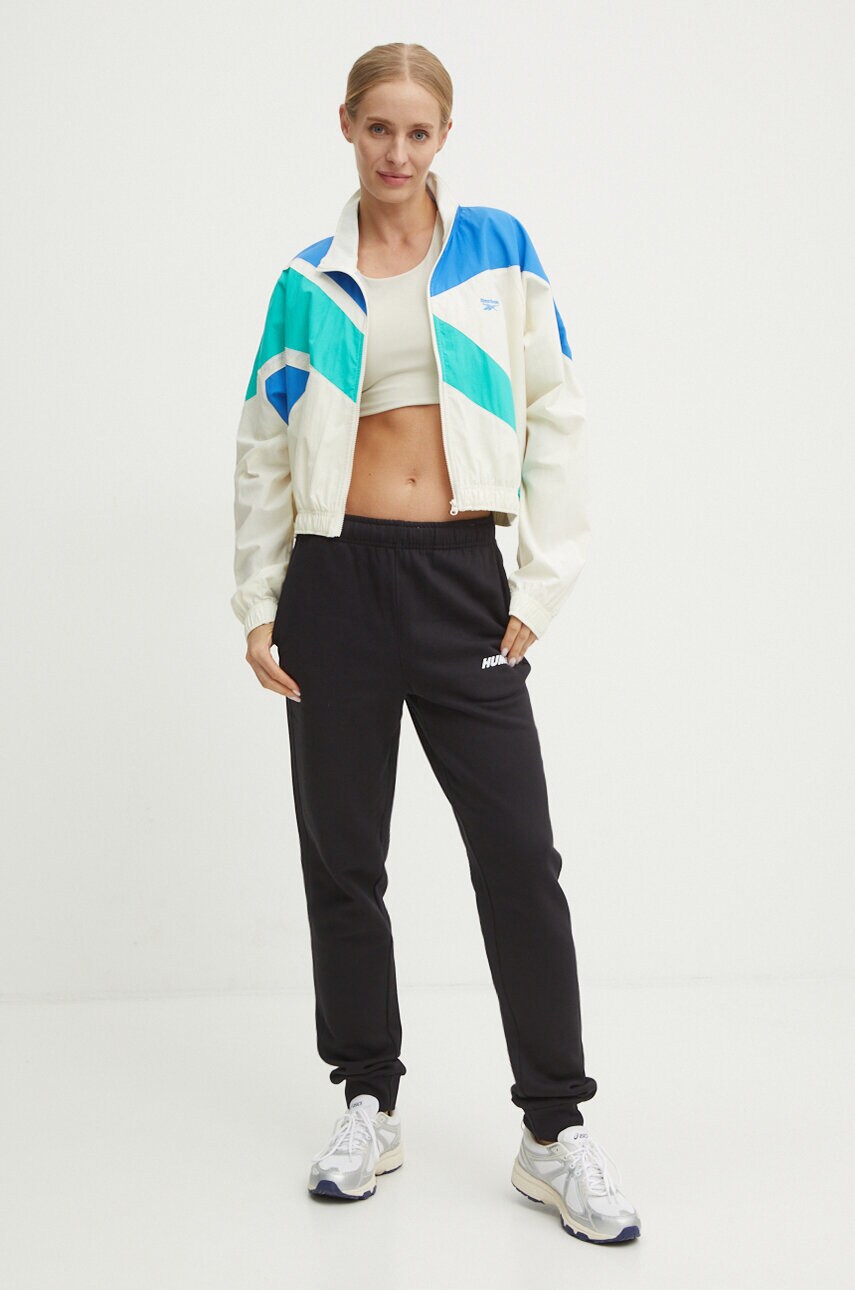 Куртка Reebok Classic жіноча колір бежевий перехідна oversize 100206055