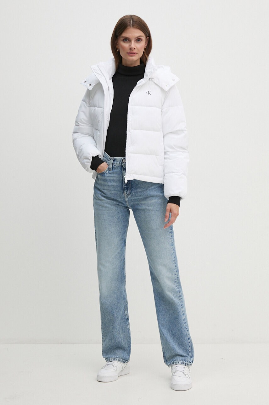 Куртка Calvin Klein Jeans жіноча колір білий зимова J20J224119