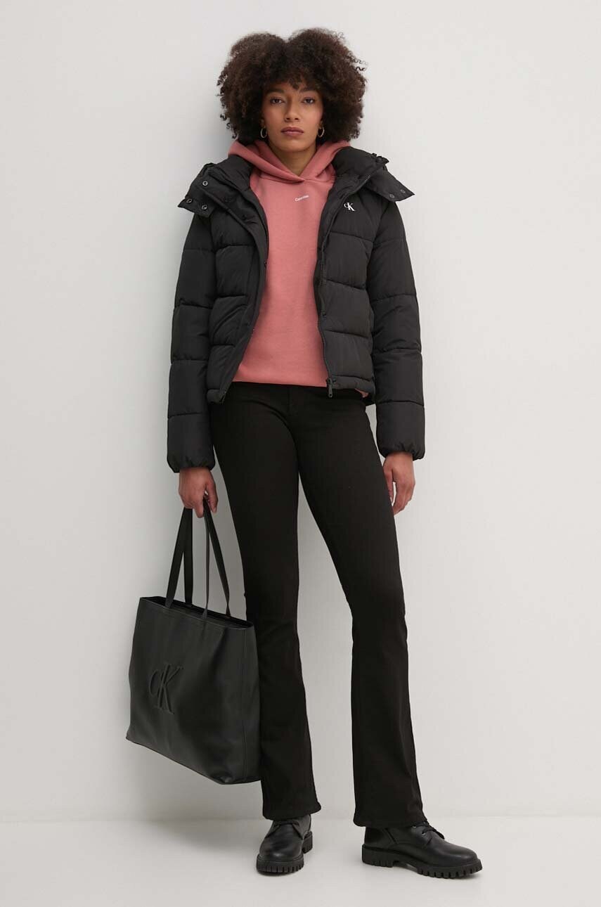 Куртка Calvin Klein Jeans жіноча колір чорний зимова J20J224119