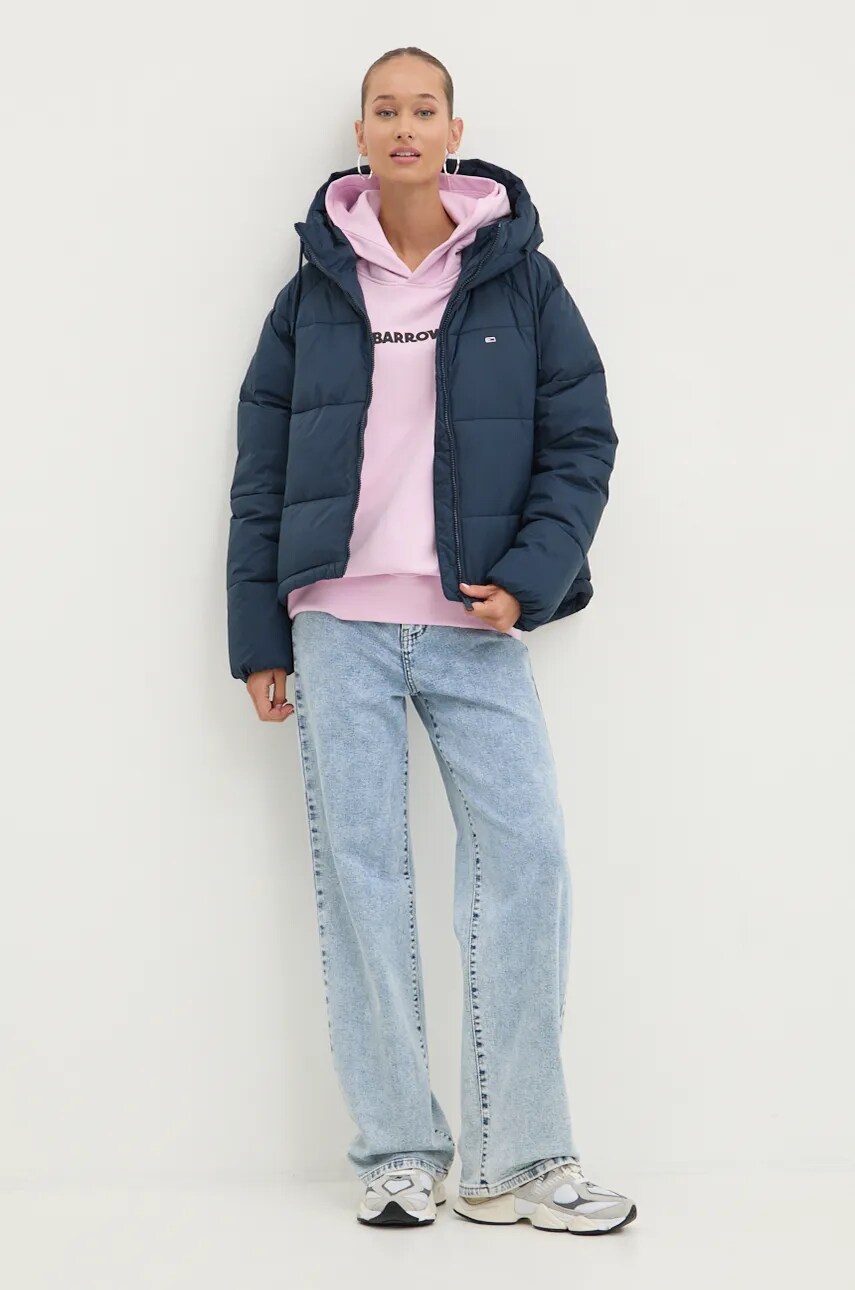 Куртка Tommy Jeans жіноча колір синій перехідна DW0DW18841