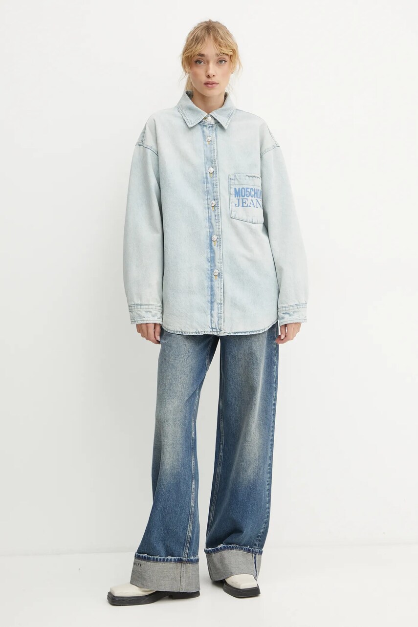 Джинсова куртка Moschino Jeans жіноча перехідна oversize A0508 8720