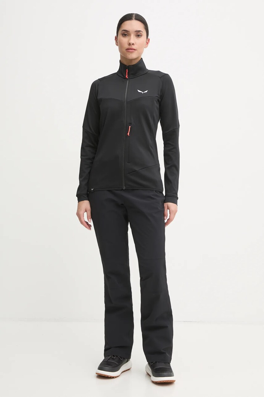 Спортивна кофта Salewa Sella Crevasse колір чорний однотонна 00.0000028999