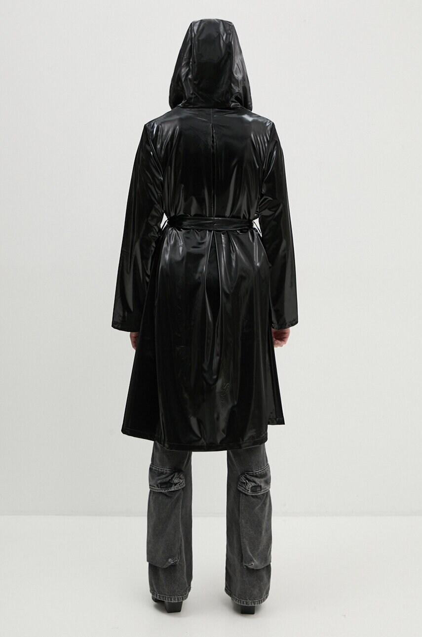 Куртка Rains A-Line Longer W Jacket W3 жіноча колір чорний перехідна 12040-29