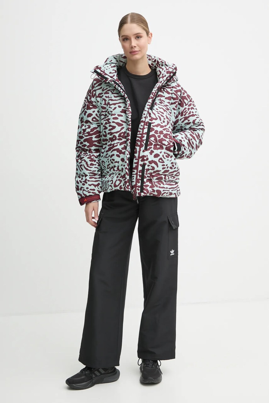 Куртка adidas by Stella McCartney жіноча колір бірюзовий зимова oversize IW3844