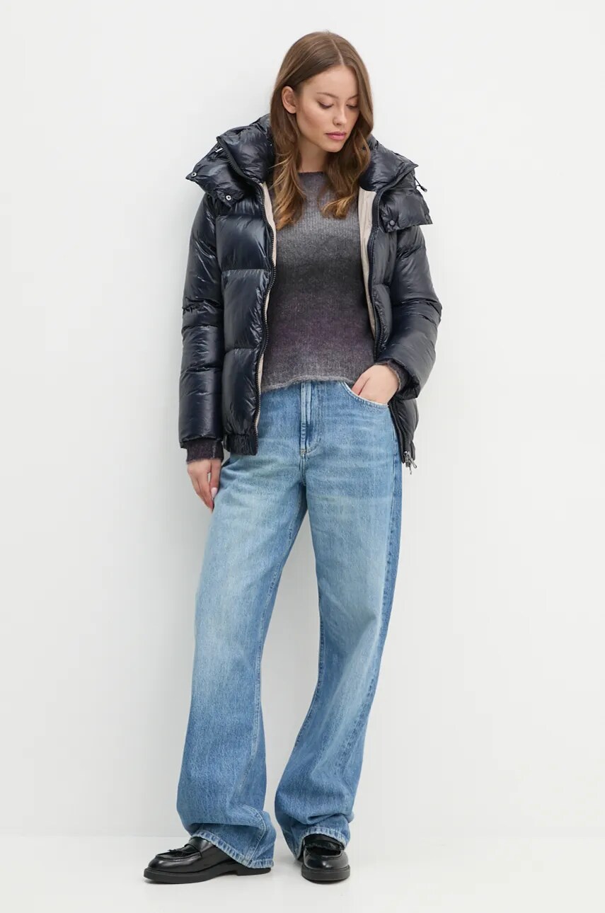 Пухова куртка Hetrego ROSE жіноча колір синій зимова oversize 8N723
