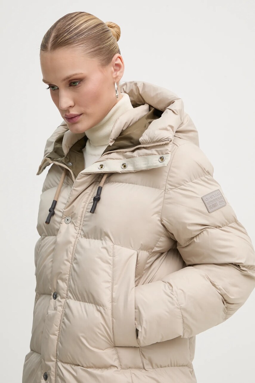 Куртка G-Star Raw жіноча колір бежевий зимова D25188-B958