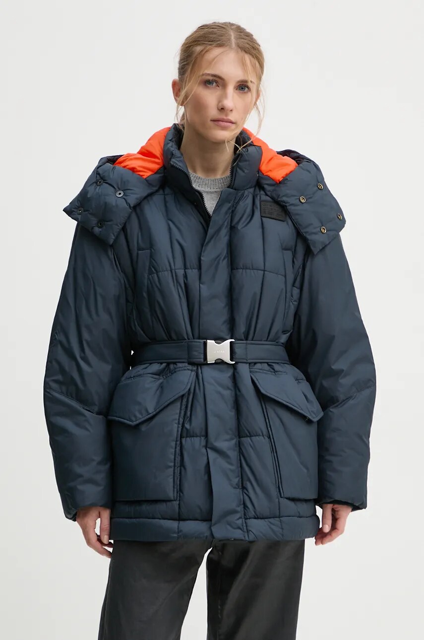 Куртка G-Star Raw жіноча колір синій зимова oversize D25232-B958