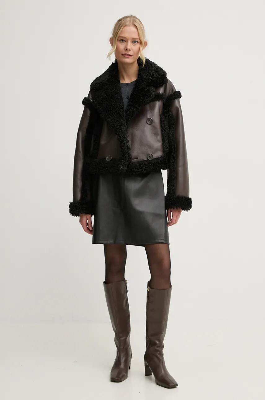 Куртка Stand Studio Kristy Jacket жіноча колір коричневий перехідна 61090-9010