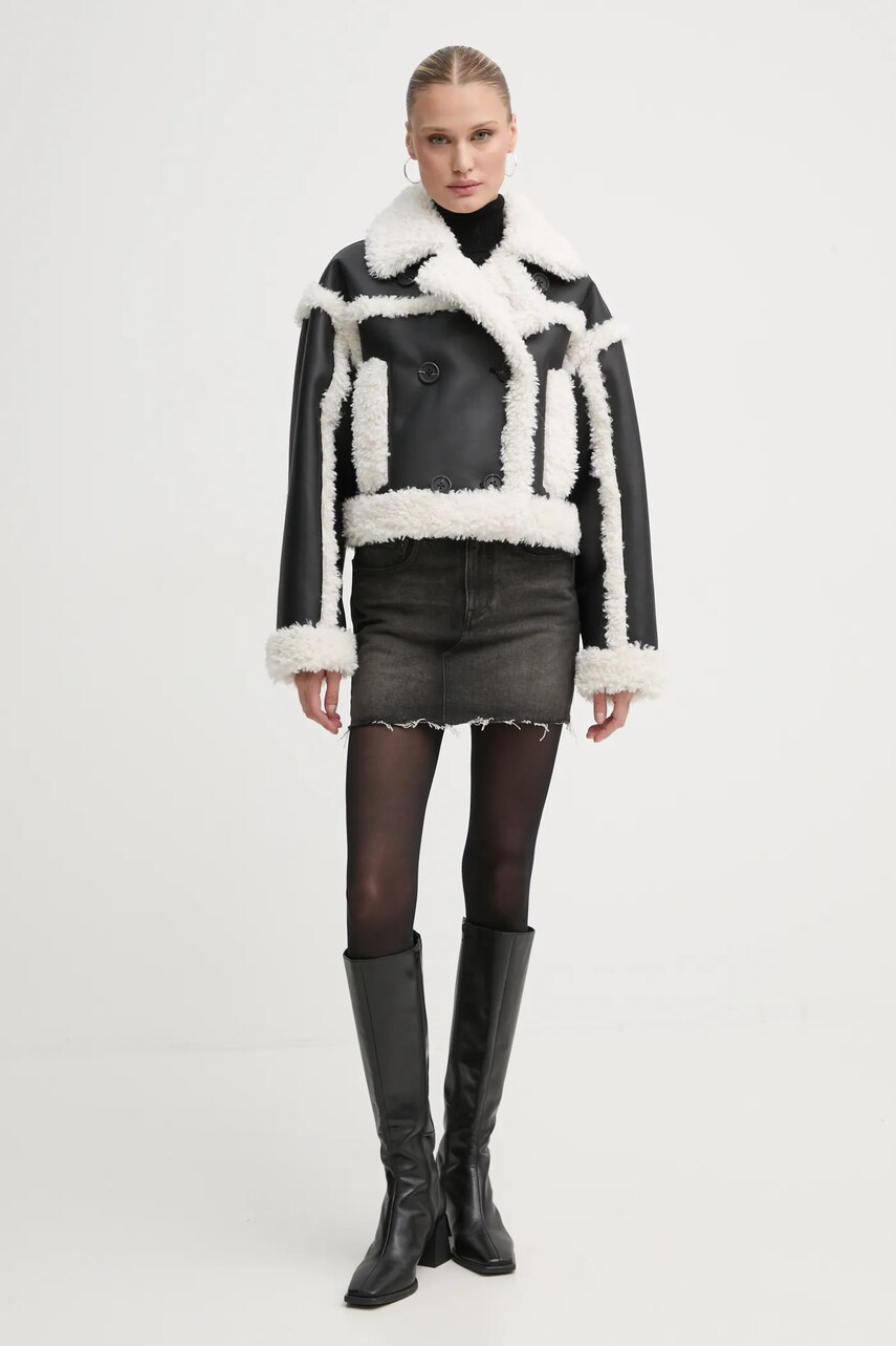 Куртка Stand Studio Kristy Jacket жіноча колір чорний перехідна 61090-9010