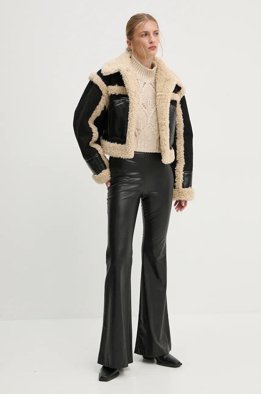 Куртка Stand Studio Edith Jacket жіноча колір чорний перехідна oversize 61950-9077