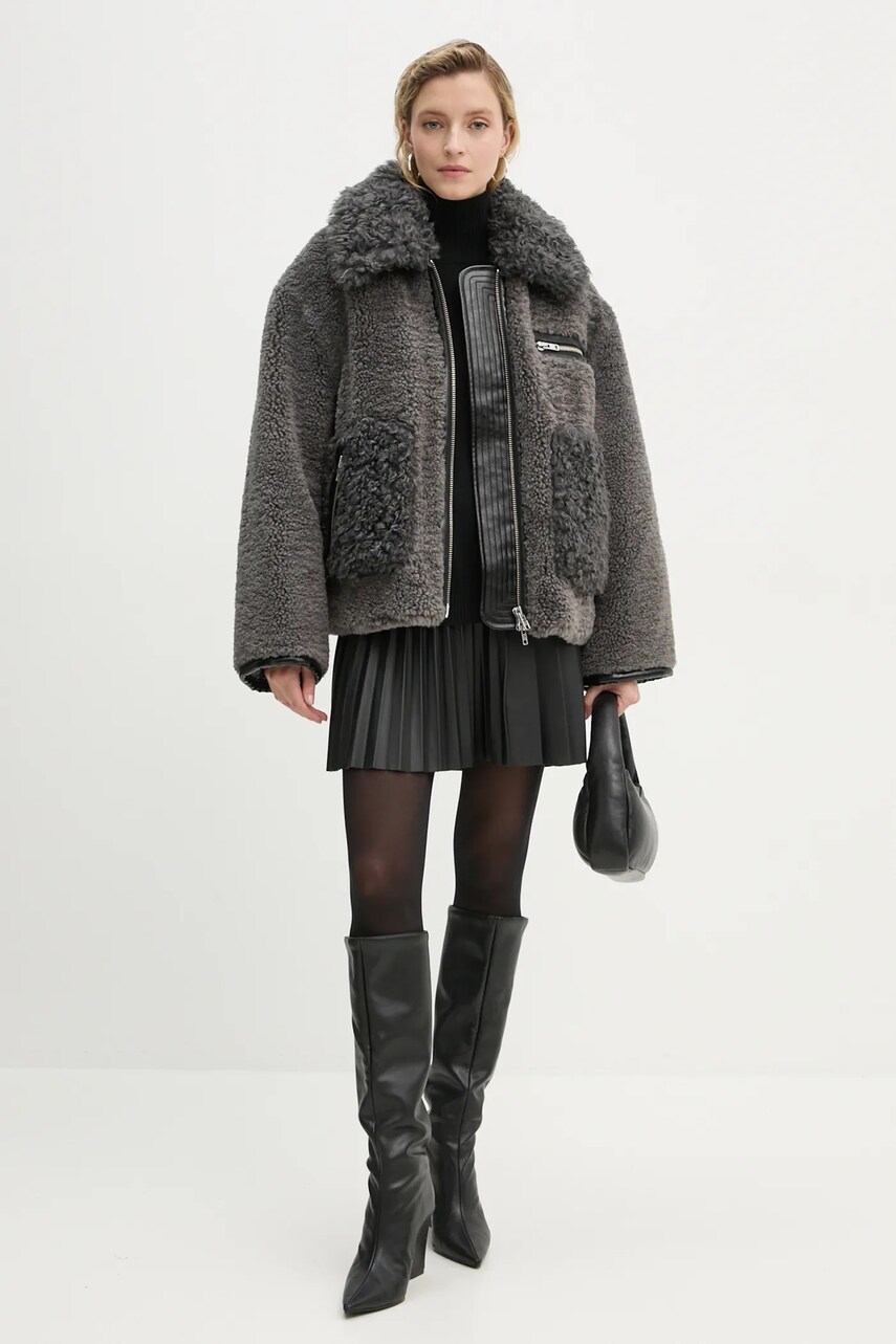 Куртка Stand Studio Joann Jacket жіноча колір сірий перехідна 61955-9071