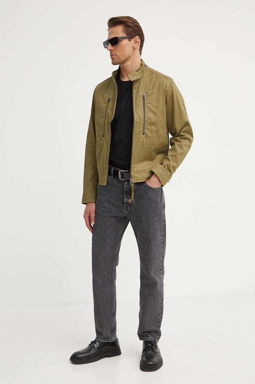 Бавовняна куртка G-Star Raw колір зелений перехідна D24288-C962