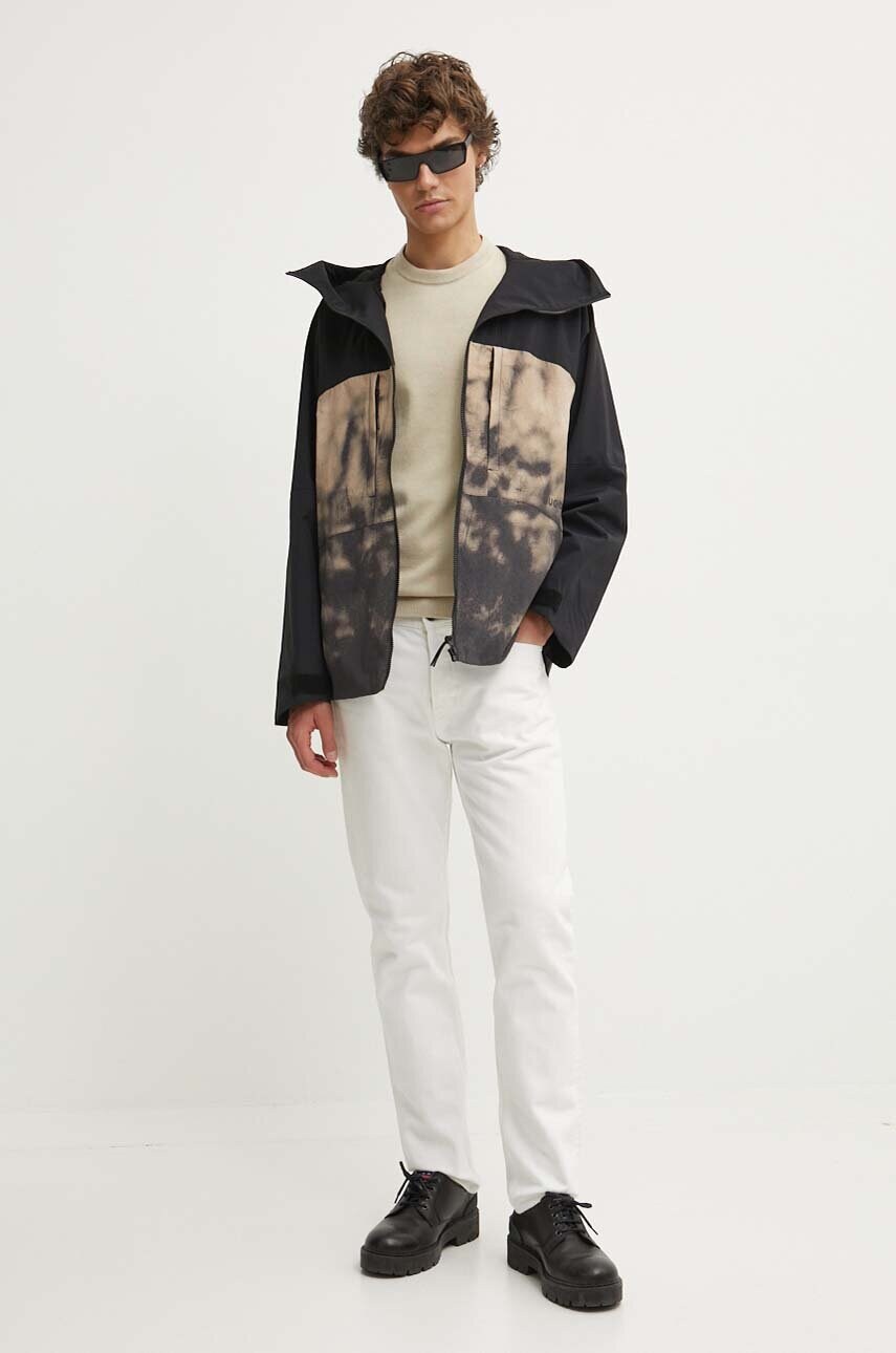Куртка HUGO чоловіча колір чорний перехідна oversize 50517772
