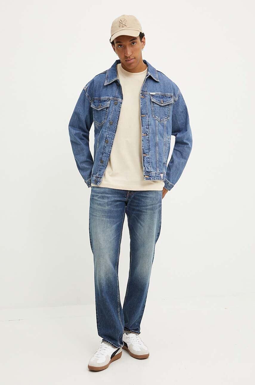Джинсова куртка Guess Jeans чоловіча перехідна oversize M4YN38 D5DO2