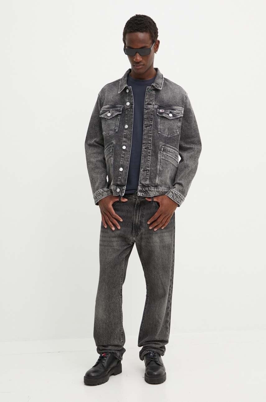 Куртка Tommy Jeans чоловіча колір чорний перехідна DM0DM19362