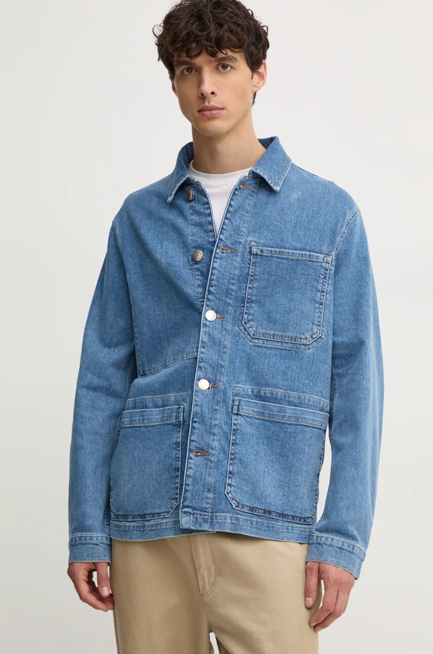 Джинсова куртка United Colors of Benetton чоловіча перехідна oversize 2KD6UN05G