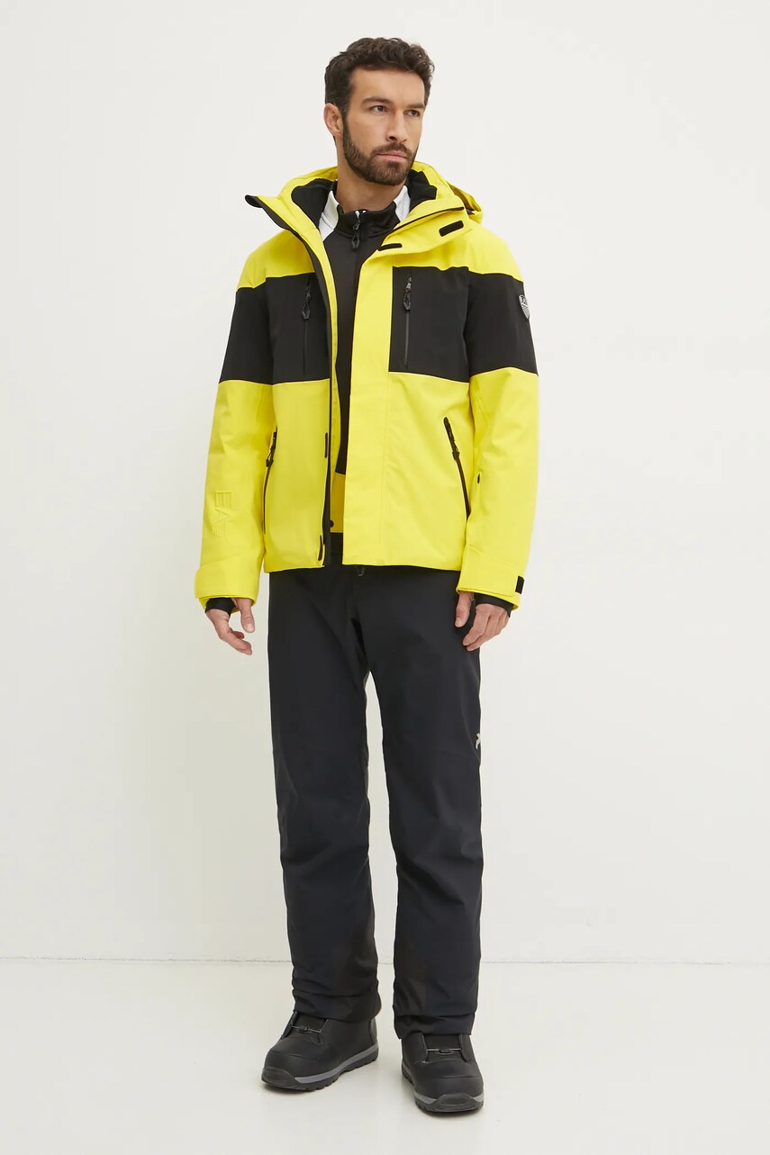 Гірськолижна куртка EA7 Emporio Armani Kitzbuhel Colorblock Protectum колір жовтий PNCJZ.6DPG07