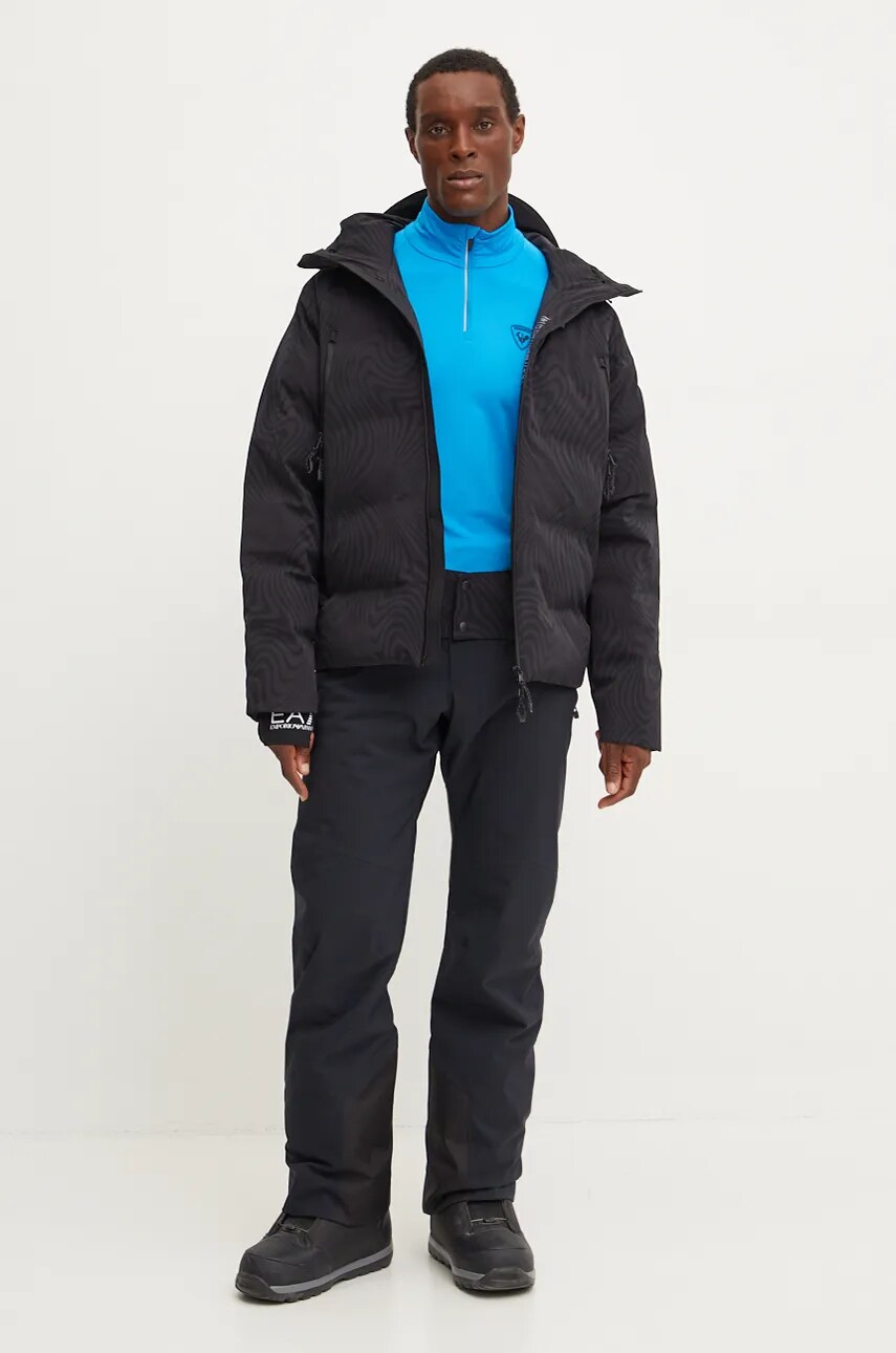Гірськолижна куртка EA7 Emporio Armani Cortina Protectum Graphic колір чорний PNCJZ.6DPG18