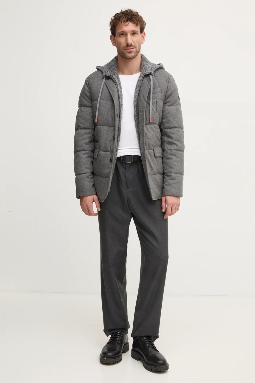 Вовняний кардиган United Colors of Benetton колір сірий 1KBAU5013