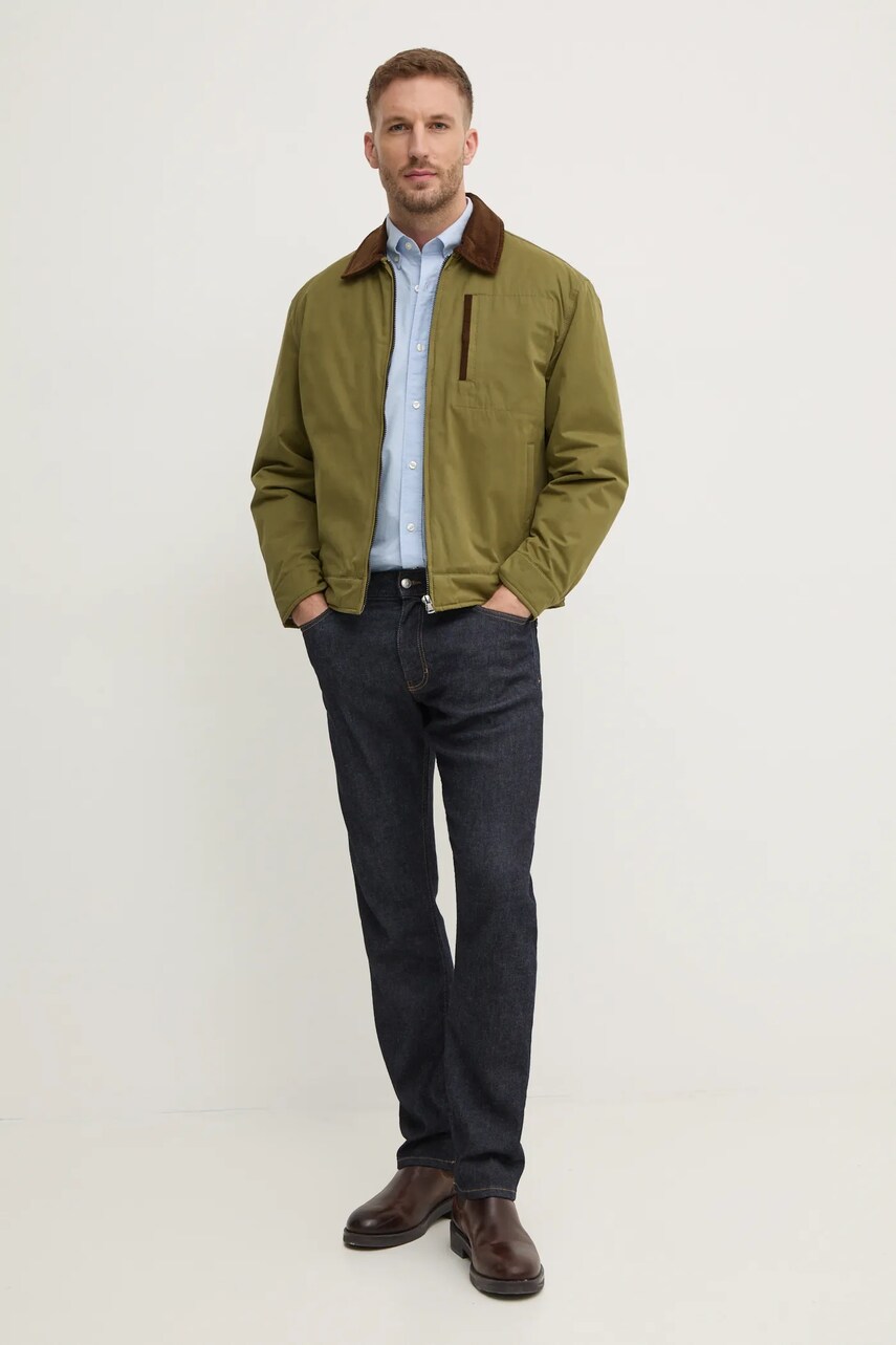 Куртка United Colors of Benetton чоловіча колір зелений перехідна 26UWUN05T