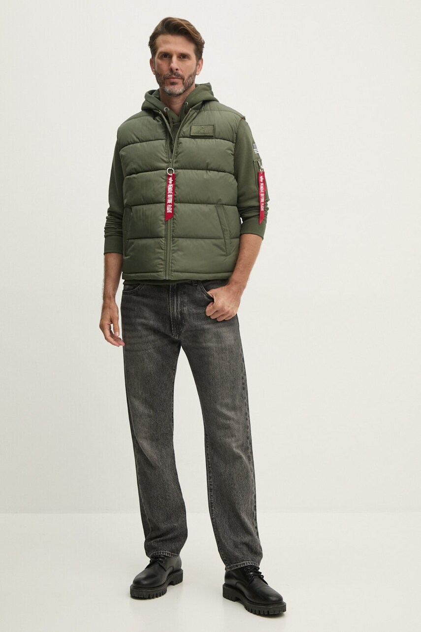 Безрукавка Alpha Industries чоловіча колір зелений зимова 118109