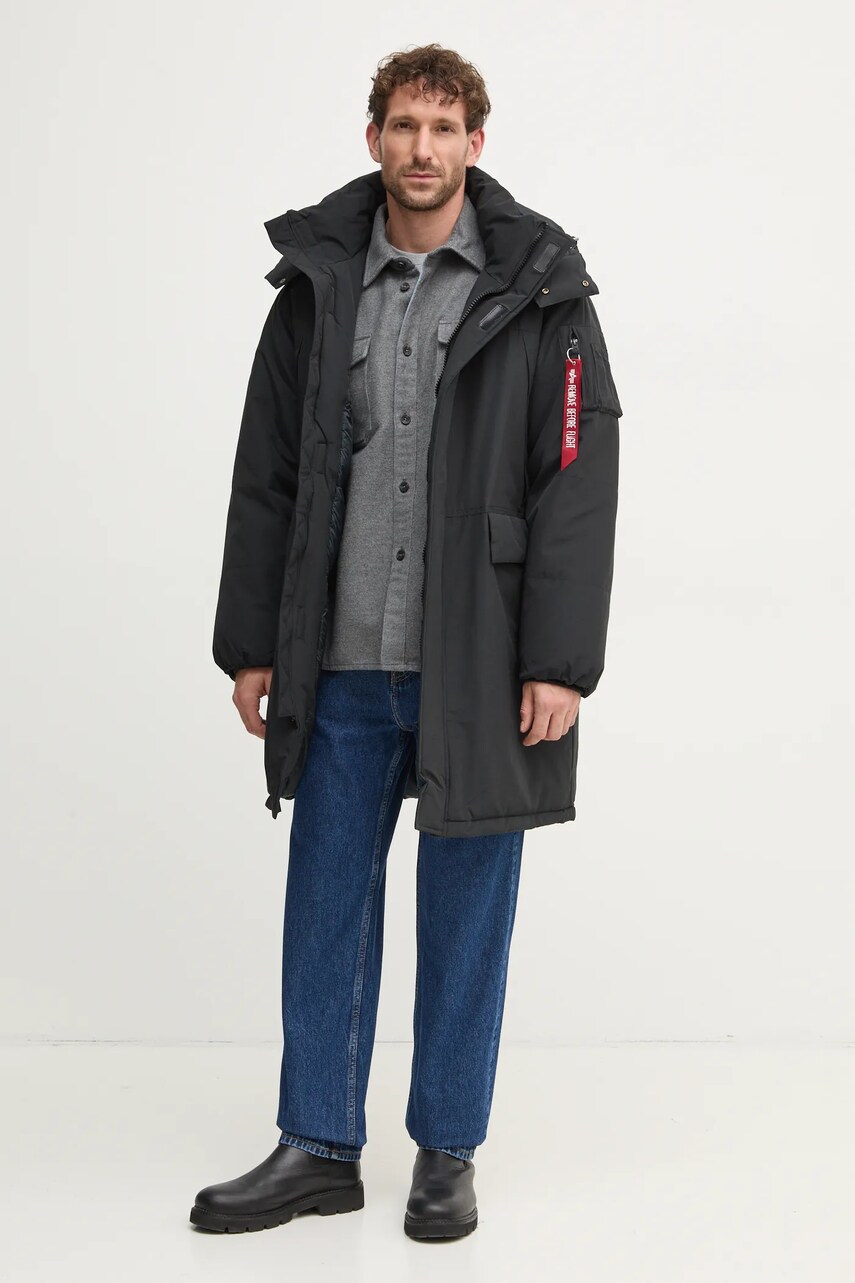 Куртка Alpha Industries чоловіча колір чорний зимова 148124
