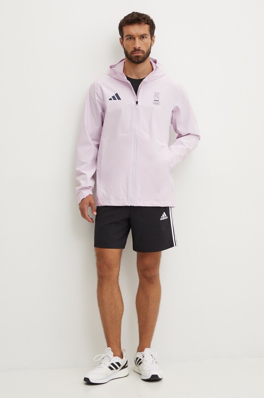Дощовик adidas Performance Polska чоловіча колір рожевий JD8022