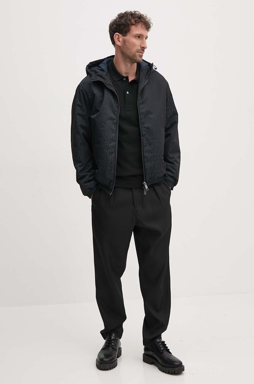 Куртка Armani Exchange чоловіча колір чорний зимова 6DZB26 ZN5NZ