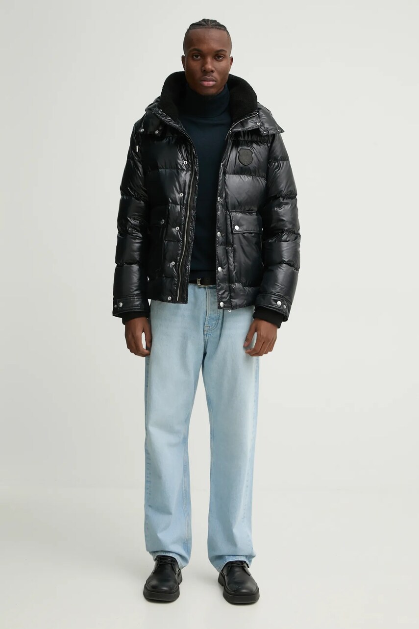 Пухова куртка The Kooples чоловіча колір чорний зимова oversize HDOU29002K