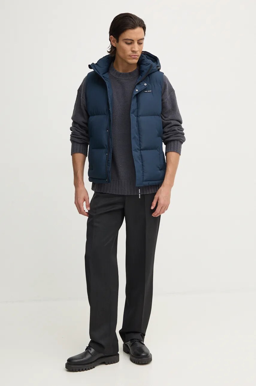Безрукавка Pepe Jeans TEDDY чоловіча колір синій зимова PM403015