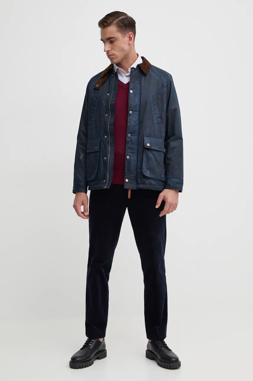 Бавовняна куртка Pepe Jeans TOGAN колір синій перехідна oversize PM403023