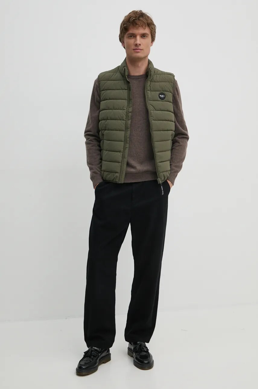 Безрукавка Pepe Jeans TOBY чоловіча колір зелений перехідна PM403028