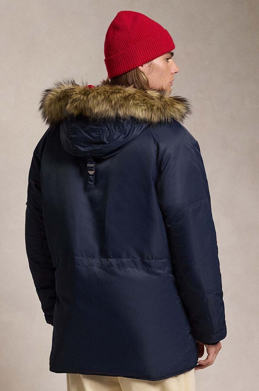 Пухова куртка Polo Ralph Lauren чоловіча колір синій зимова 710949233
