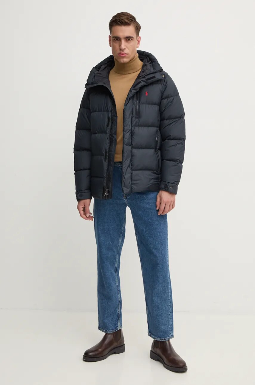 Пухова куртка Polo Ralph Lauren чоловіча колір чорний зимова 710950911