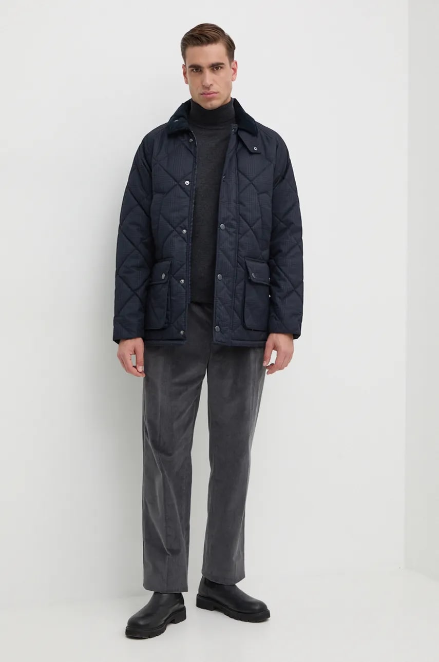 Куртка Barbour Winter Bedale чоловіча колір синій перехідна MQU1807