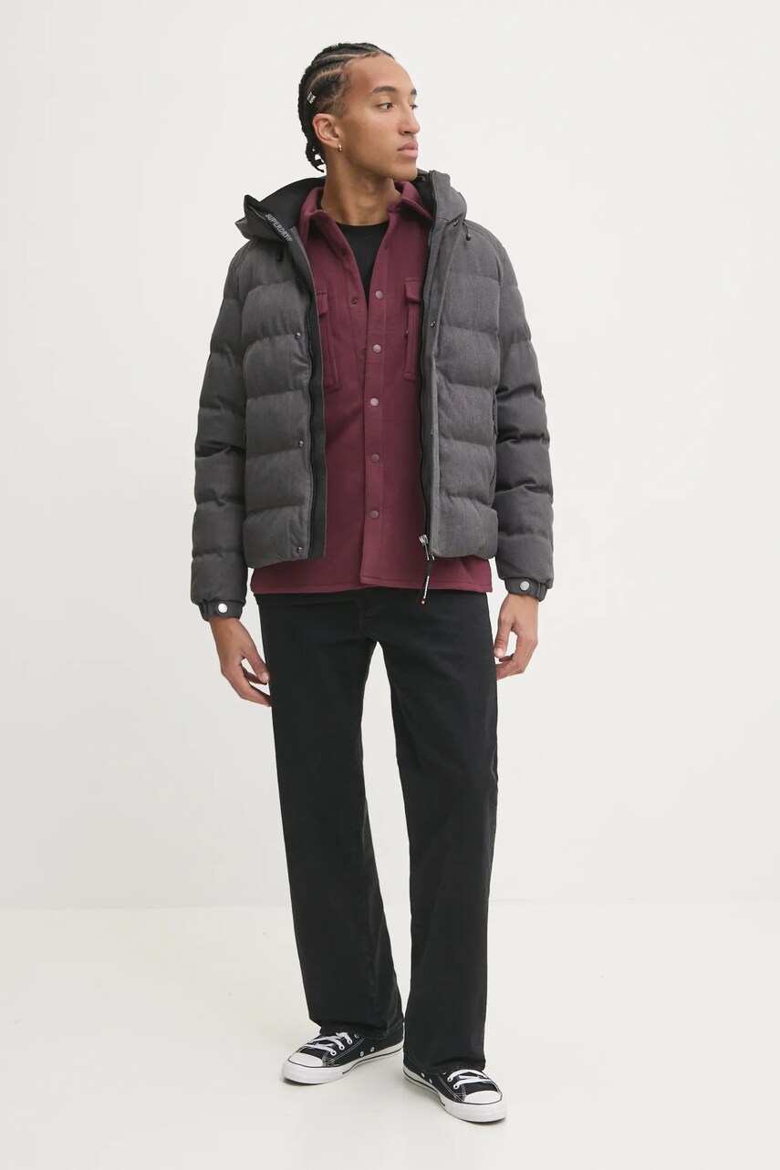 Куртка Superdry чоловіча колір сірий зимова M5011898A-07Q